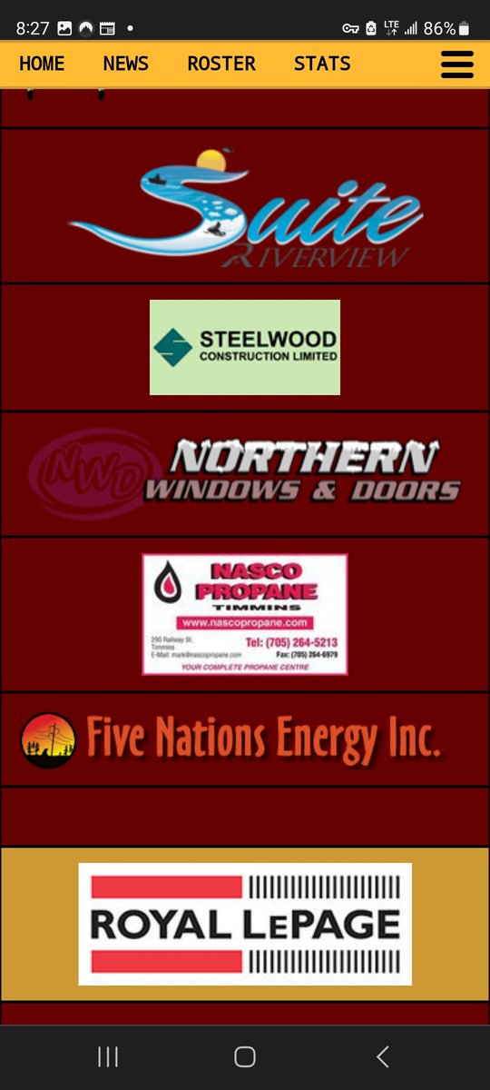 The Timmins Majors would like to thank our sponsors for their ongoing support.