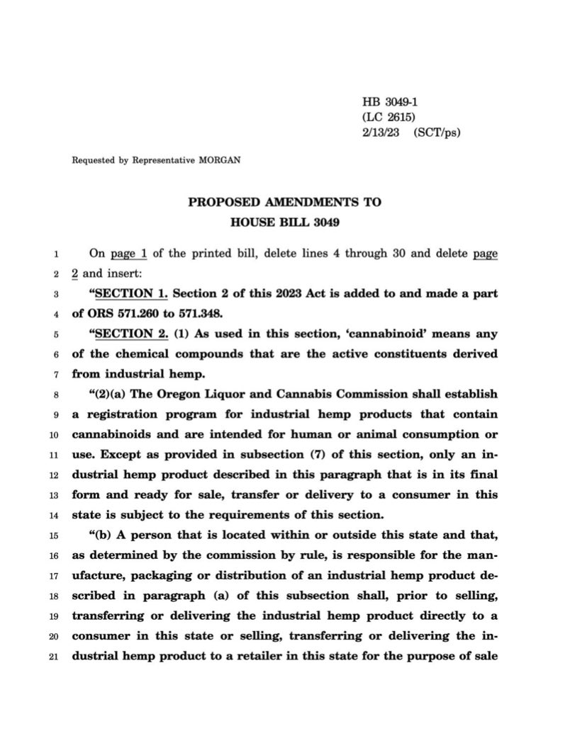 OIHFA's tweet photo. URGENT- Oregon HB 3049 Vote is happening Monday March 20, 8am

OIHFA President has requested an amendment &amp; expressed concerns

If YOU have CONCERNS about OLCC Rulemaking over hemp in Oregon, PLEASE contact the House Committee on Business and Labor TODAY!

See comments for links https://t.co/KjShKqsn8c