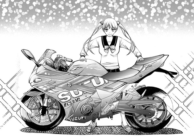 鈴乃木凛ちゃんとGSX　MotoGPカラー#SUZUKI #バイク #GSX #鈴乃木凛 #ばくおん!! #MotoGP