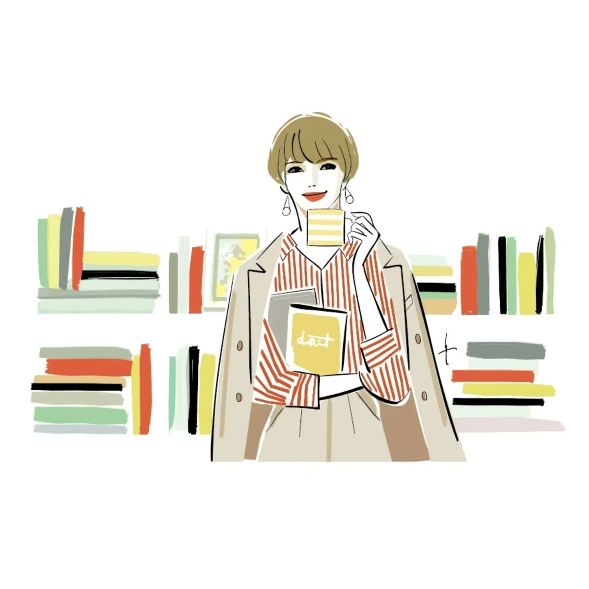 yoocotanimoto's tweet photo. ショートヘアーの女性を描くと毎回インスタのコメントでご本人がモデルですか？と来る。描く女性(男性)は本人に似ます。これは全イラストレーターの話。

#illustration #illustrationart #fashionillustration #drawing #ガールズイラスト #女性イラスト #ファッションイラスト https://t.co/yI8nBW7tRV
