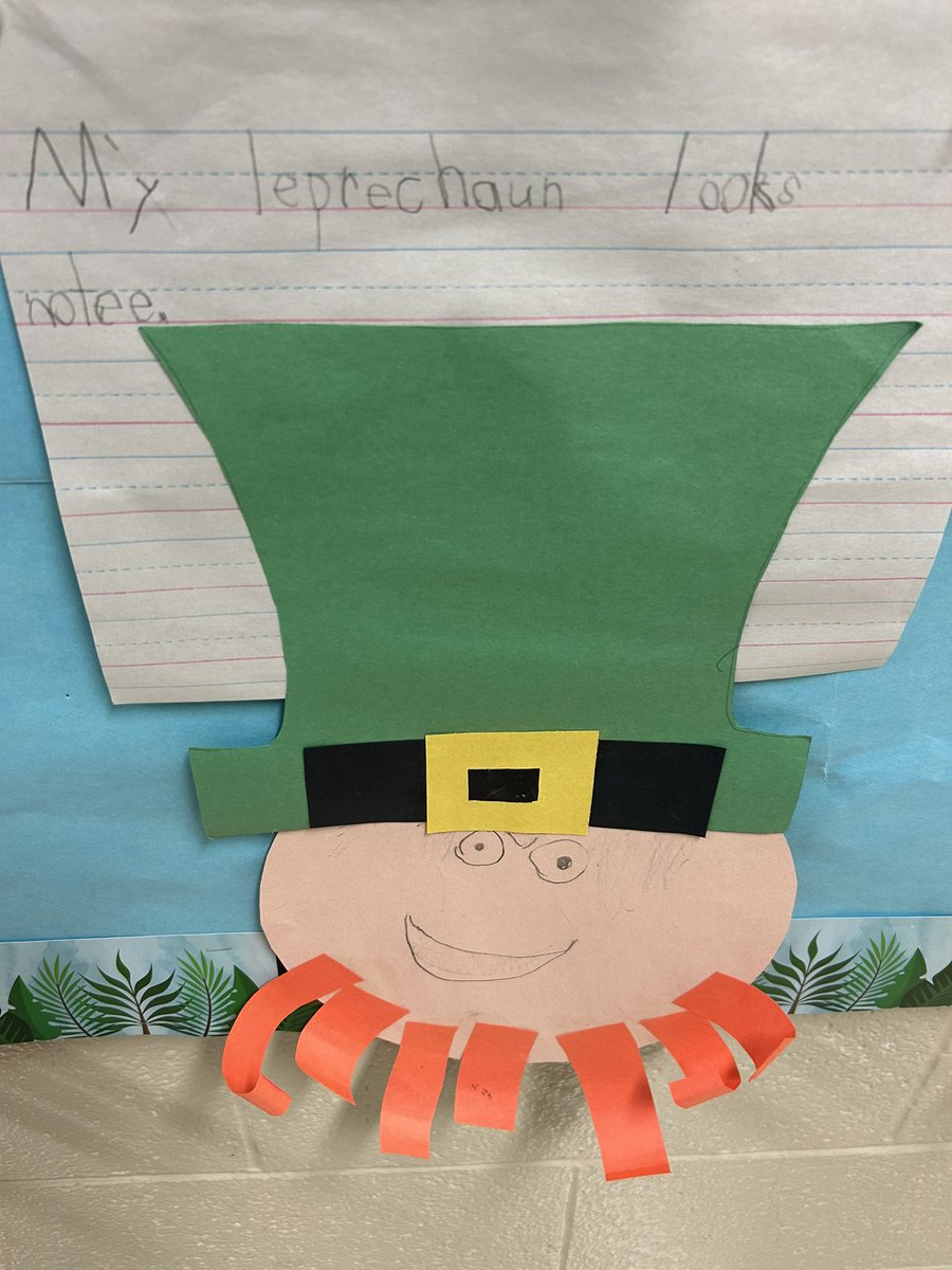 emannteaches's tweet photo. Some St Patrick’s day fun and…my favorite thing was the leprechaun writing where the student said their leprechaun looks “naughty” 😂 #luckoftheirish #stpatricksday #thatkinderlife #isleWRITE 🍀 https://t.co/P8D4qAZeCu