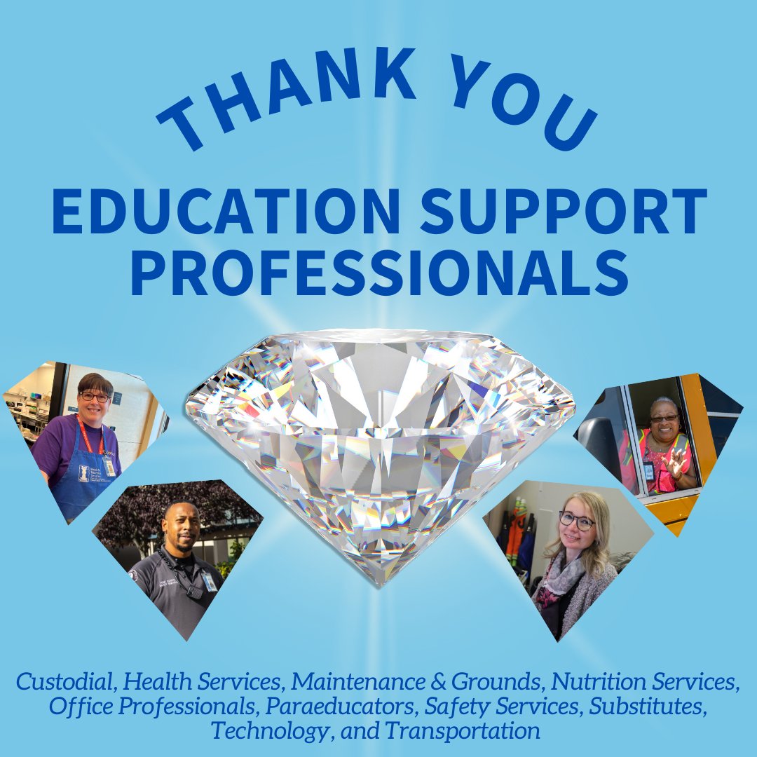 KentSchools415's tweet photo. Our mission to successfully prepare all students for their future is made possible with the tremendous contributions of our educational support professionals. These outstanding individuals are involved in every aspect of education. KSD thanks you!
#KSDProud #KSDExcellence https://t.co/u57BYn2O5O