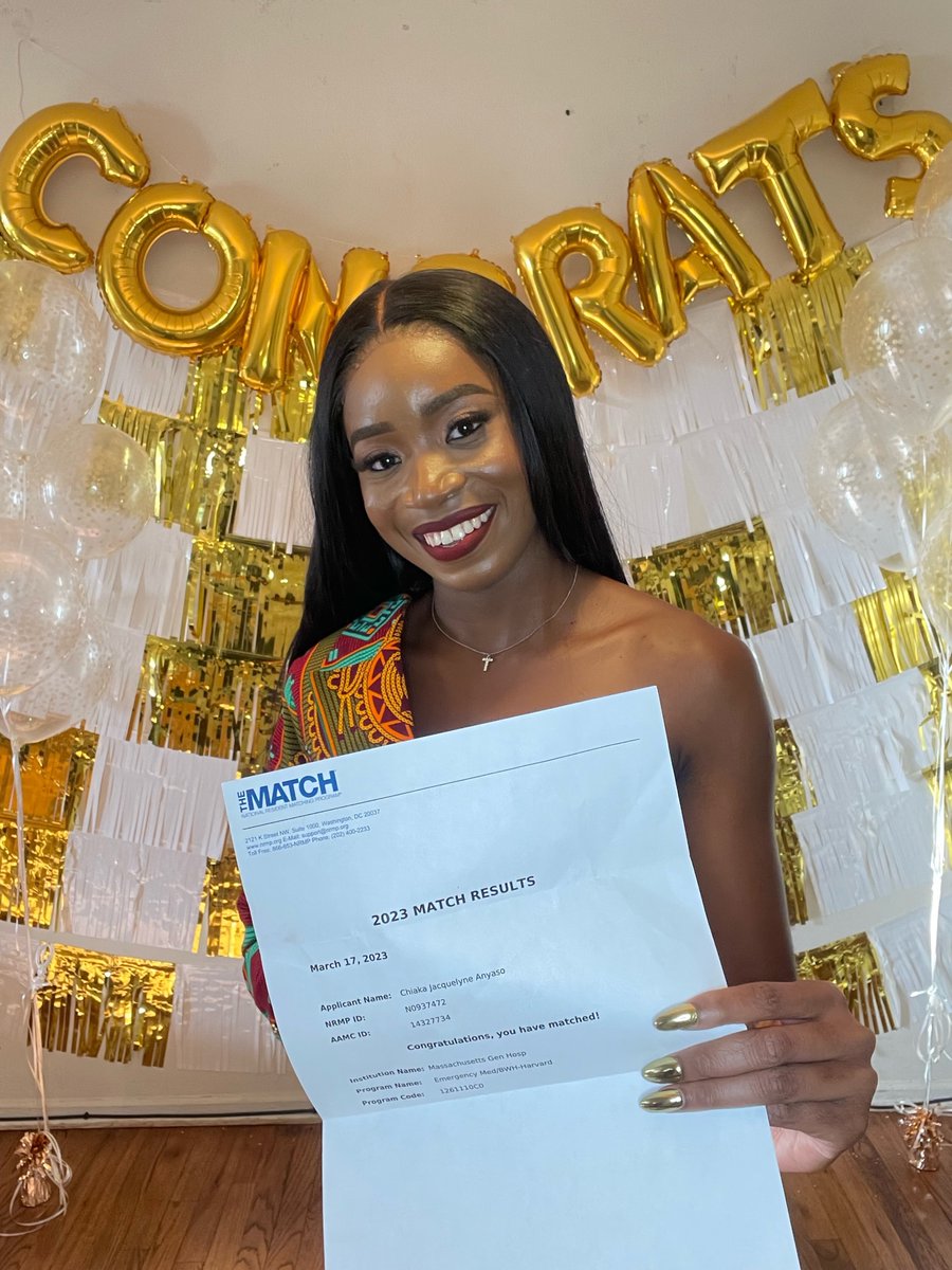 Excited to share that I matched at my number #1 program, Harvard (MGH/BWH). Feeling blessed and highly favored. Many thanks to God, my family, friends, and mentors!! #Match2023 #uiccommatch2023 #emergencymedicine #blackwomeninmedicine