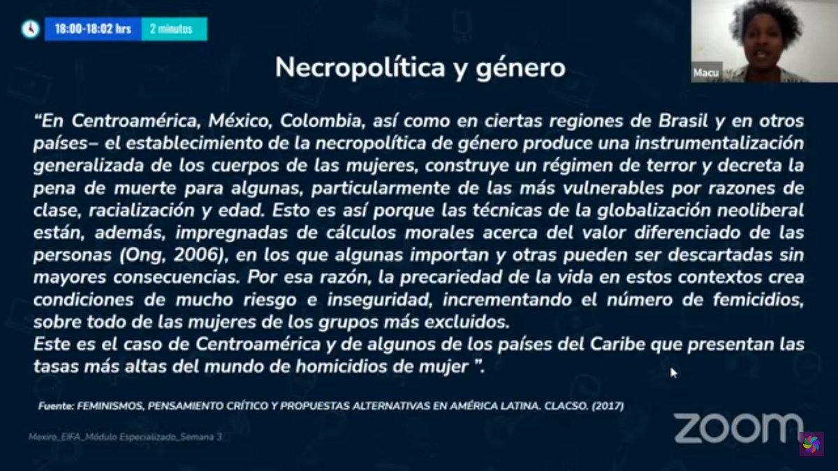 viriloaiza's tweet photo. Quiero compartirles esta diapositiva de la tercera sesión de la #EIFA de @yoMexiro. Para mí entender esto es fundamental para erradicar los feminicidios y violencia de género. https://t.co/e4bOwO9fJN