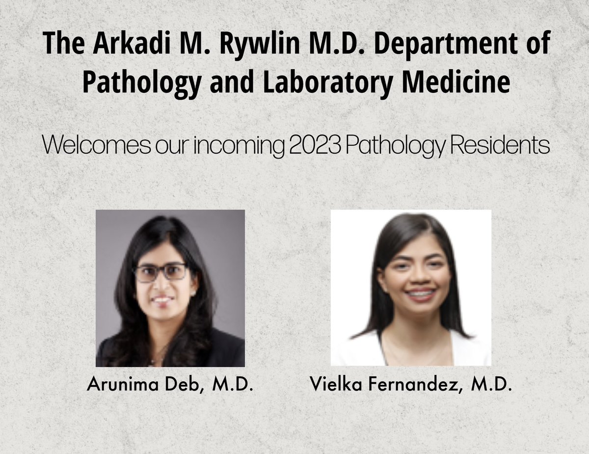 We are thrilled to welcome 2 new residents to our department! #PathMatch2023 <a href="/MountSinaiMiami/">Mount Sinai Medical Center</a>