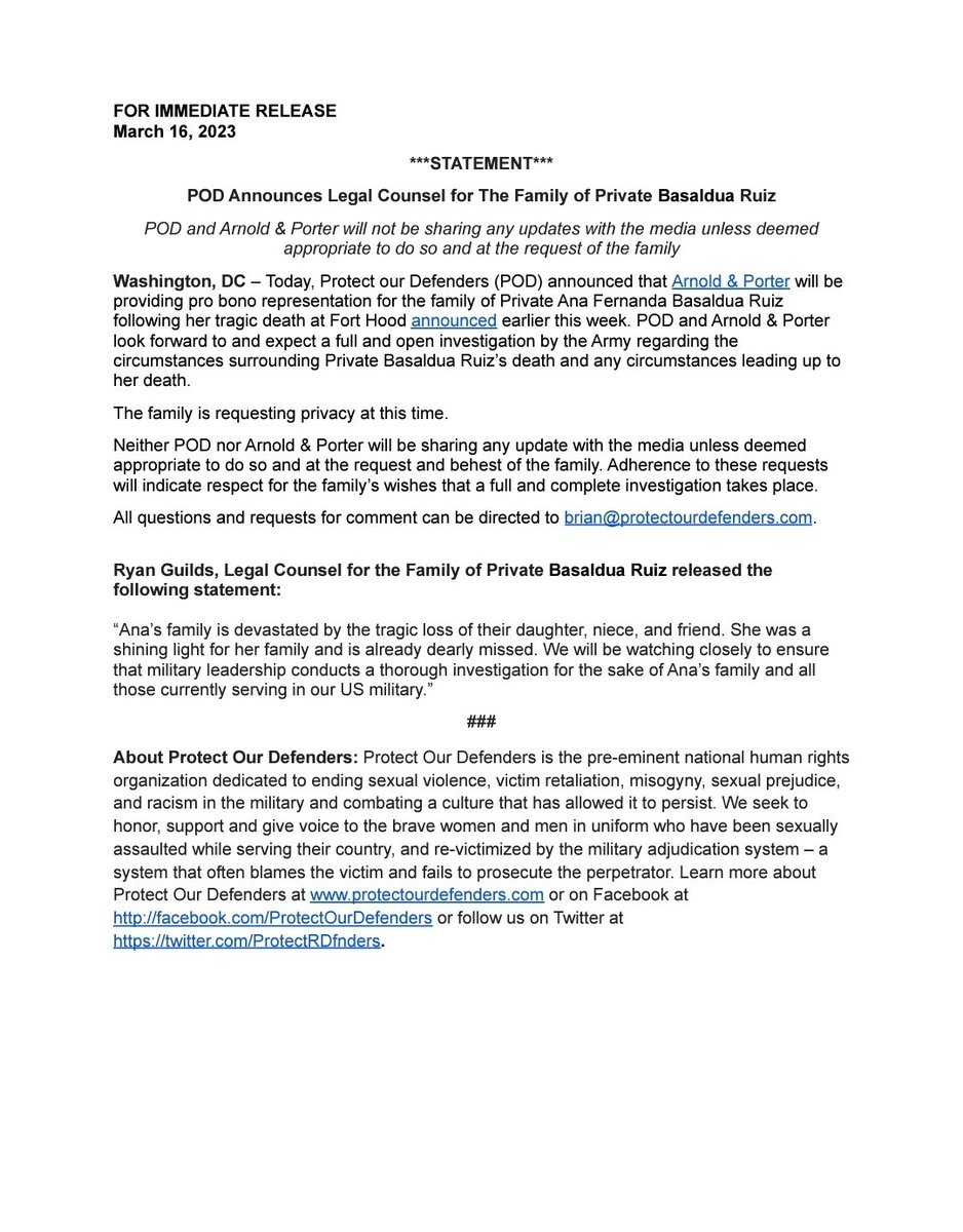Press Releases from Ana's Family Legal Representation Team. No other organization is representing or linked to Ana's Family.