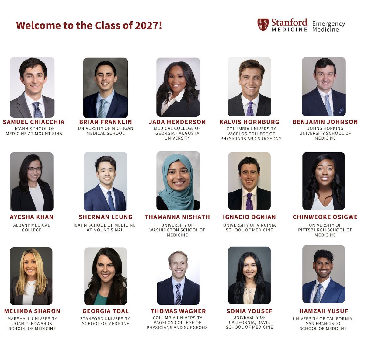 Andra Blomkalns (@ablomkalns94217) on Twitter photo Welcome to the <a href="/StanfordEMED/">StanfordEM</a> Family Class of 2027! Get ready to innovate medicine! 😃 We could not be more proud! Cannot wait to get to know you. <a href="/SAEMonline/">SAEM</a> <a href="/SAEM_RAMS/">SAEM RAMS</a> <a href="/StanfordMed/">Stanford Medicine</a>
#Match2023 #MatchDay2023 Welcome to the <a href="/StanfordEMED/">StanfordEM</a> Family Class of 2027! Get ready to innovate medicine! 😃 We could not be more proud! Cannot wait to get to know you. <a href="/SAEMonline/">SAEM</a> <a href="/SAEM_RAMS/">SAEM RAMS</a> <a href="/StanfordMed/">Stanford Medicine</a>
#Match2023 #MatchDay2023