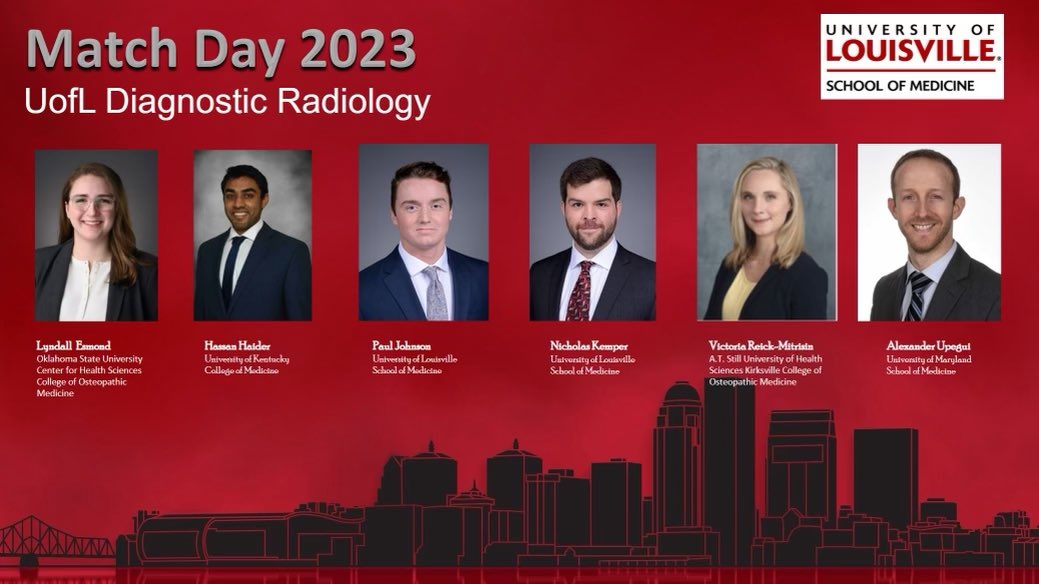 Congrats to all the M4s who matched today, but an ever bigger congrats to those coming to <a href="/UofLRadiology/">Louisville Radiology</a>! We’re excited to have you!