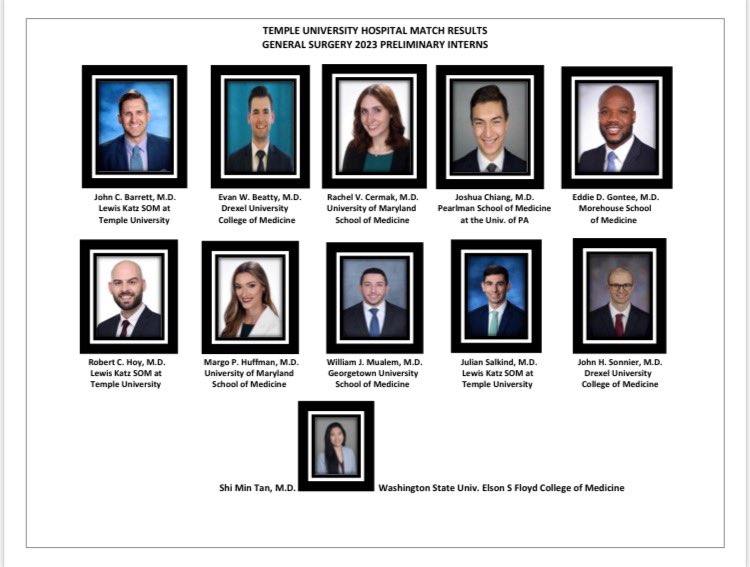 Temple Surgery Residents (@templesurgres) on Twitter photo Congratulations to our newest intern class!!!!🥳🥳 Welcome to the family ‼️‼️🫶🔪 See you all this summer.
<a href="/Lizddauer/">Liz Dauer</a> <a href="/lindsaykuo/">Lindsay Kuo, MD MBA FACS</a> <a href="/Oresanya_SurgEd/">Lawrence Oresanya MD</a> Congratulations to our newest intern class!!!!🥳🥳 Welcome to the family ‼️‼️🫶🔪 See you all this summer.
<a href="/Lizddauer/">Liz Dauer</a> <a href="/lindsaykuo/">Lindsay Kuo, MD MBA FACS</a> <a href="/Oresanya_SurgEd/">Lawrence Oresanya MD</a>