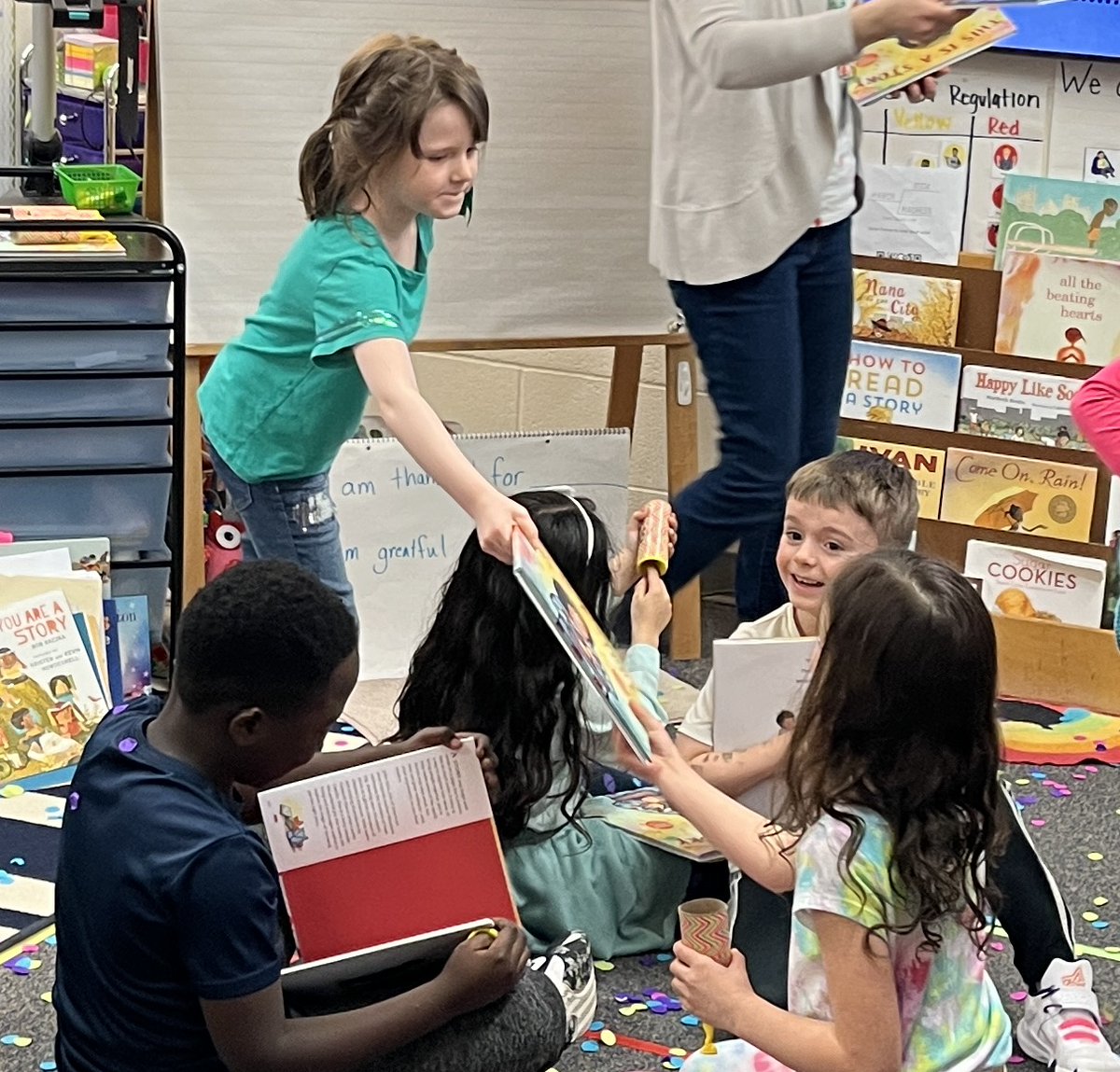 Thank you <a href="/MrSchuReads/">John Schu</a>! The girls were so happy to share This is a Story with their fellow readers! <a href="/studiocastillo/">Lauren Castillo 🦔🏳️‍🌈📚</a>