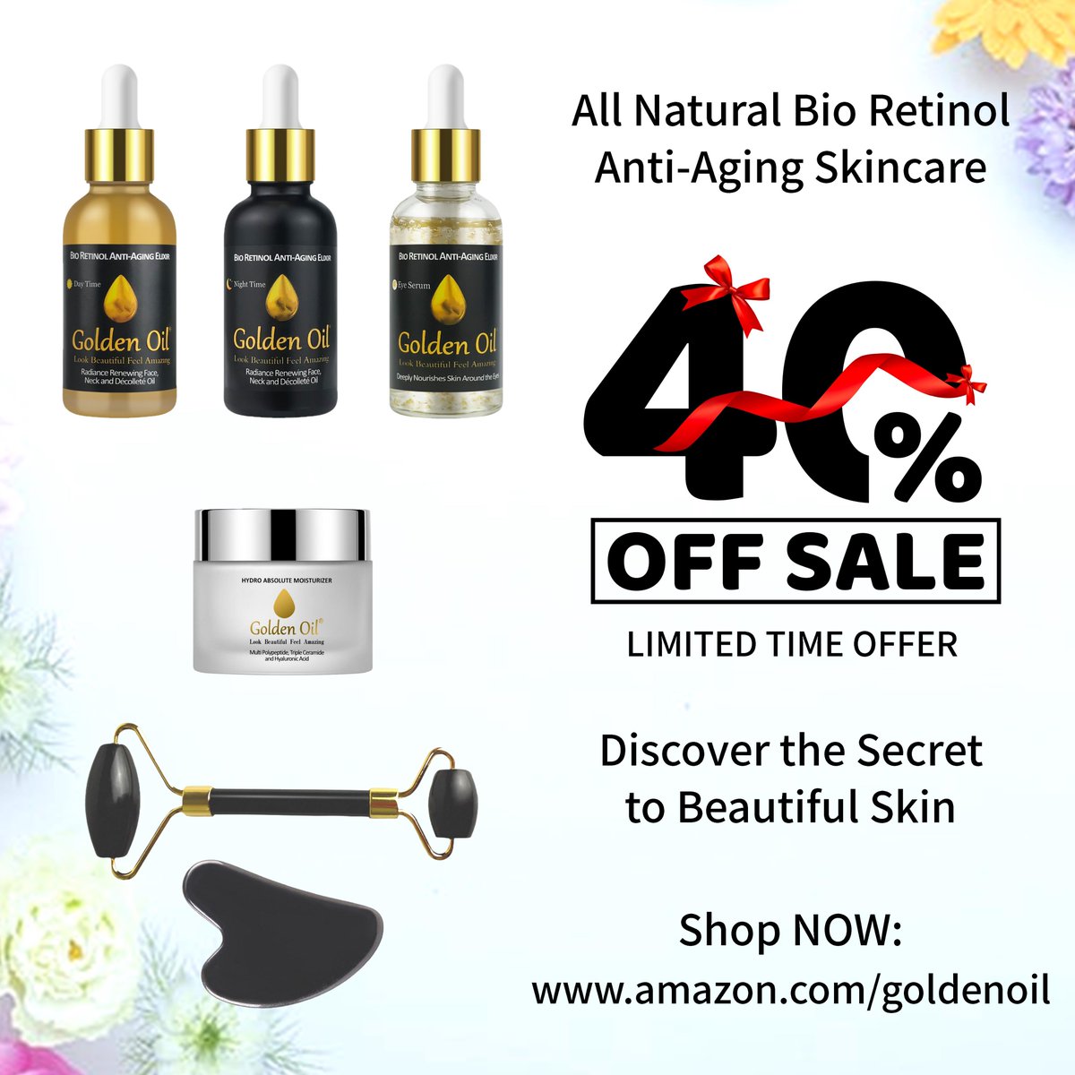 Shop NOW: amazon.com/goldenoil

#womaninbizhour #wnukrt #BloggersHutRT #Bloggerstribe  #BloggingBridges #littleblogrt  #BloggerKind #bloggingbeesrt #BBlogRT #bloggerLoveShare #BloggersSparkle #TheClqRT #HumpDayMotivation #Beautiful #40plusblogs #NYC #Flowers #beautyhack #FYP