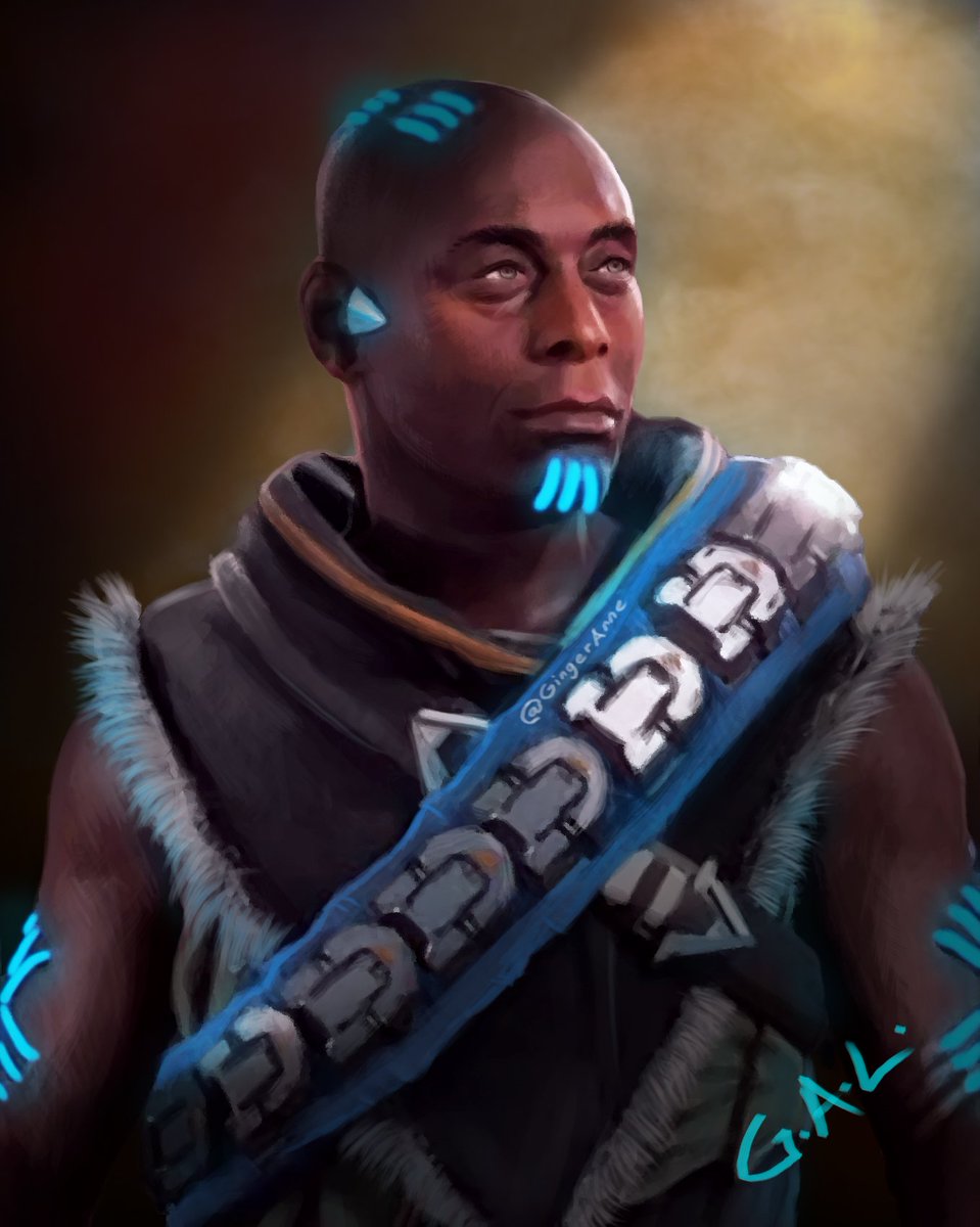 GingerAnne's tweet image. I been crying all day. So I painted Sylens in honor of Lance Reddick. He was such a brilliant actor. RIP you talented soul. We all will miss you so much. Thanks for all the wonderful characters you brought to life. We love you so much. 😭🥀💔
Sylens from #HorizonForbiddenWest