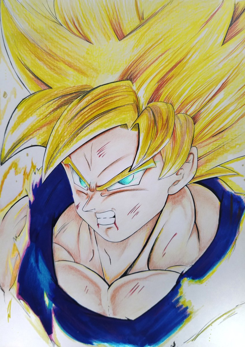 arteesencia's tweet photo. Terminando!! Goku SSJ Fanart!!
#gokudraw #fanart #dibujando #DBZ #DragonBallZ #draw #art #sketchbook #dbdfanart https://t.co/52CkrbA7tb