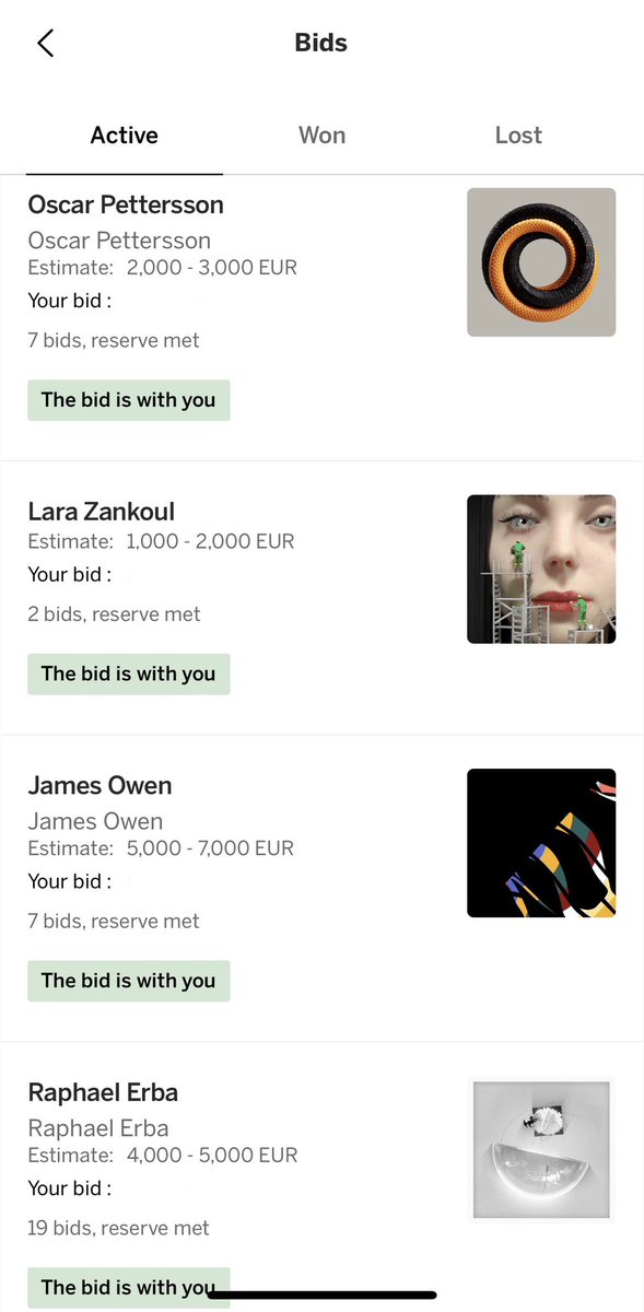 kev | ebo•kubik.eth (@ebokubik) on Twitter photo Winning 13 out of 22 active auctions! Will be back later 😏
<a href="/Pettersson0scar/">Oscar Pettersson</a> <a href="/larazankoul/">Lara Zankoul</a> <a href="/pipouz01/">pipouz</a> <a href="/rhett/">Rhett Mankind</a> <a href="/ArtPetio/">Petio</a> <a href="/apoxia3/">Apoxia</a> <a href="/eLPenry/">Luke Penry</a> <a href="/smeccea/">𝒔𝒎𝒆𝒄𝒄𝒆𝒂 ‧₊˚❀ ˚. ✦˚.✮⋆˙</a> <a href="/newcolossal/">NewColossal</a> Winning 13 out of 22 active auctions! Will be back later 😏
<a href="/Pettersson0scar/">Oscar Pettersson</a> <a href="/larazankoul/">Lara Zankoul</a> <a href="/pipouz01/">pipouz</a> <a href="/rhett/">Rhett Mankind</a> <a href="/ArtPetio/">Petio</a> <a href="/apoxia3/">Apoxia</a> <a href="/eLPenry/">Luke Penry</a> <a href="/smeccea/">𝒔𝒎𝒆𝒄𝒄𝒆𝒂 ‧₊˚❀ ˚. ✦˚.✮⋆˙</a> <a href="/newcolossal/">NewColossal</a>
