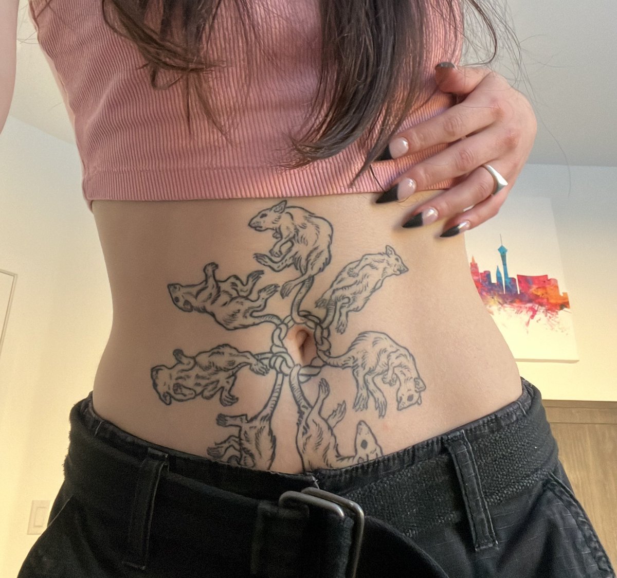 rat king belly tattoo｜TikTok Search