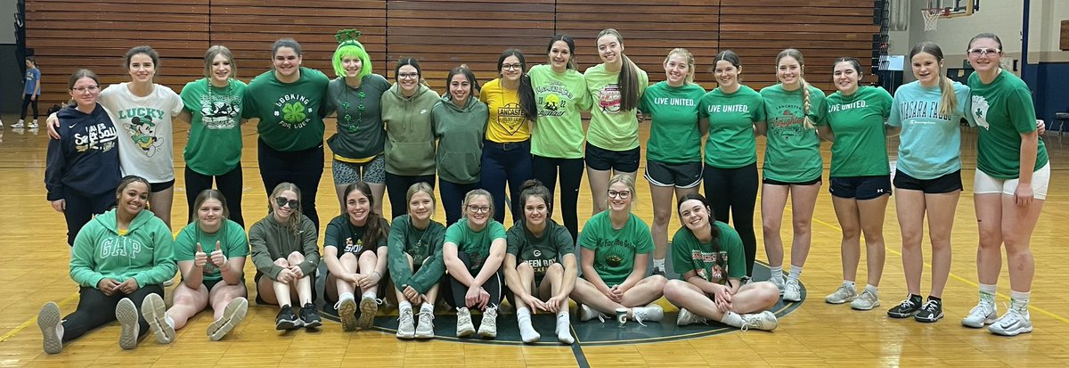 Happy St. Patty’s Day practice! Very excited for some team bonding tomorrow.