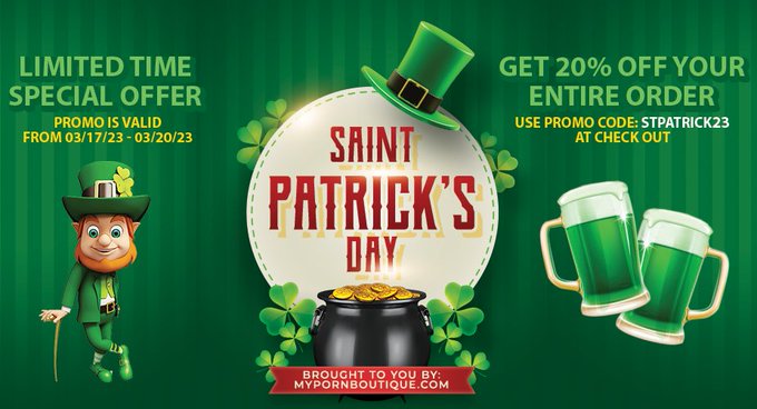 Happy St. Patrick's Day!! Buy anything from my store at 20% off from today till 03/20/2023. Use the code<a href="/tag/tbt"class="tags"><span>#tbt</span></a>