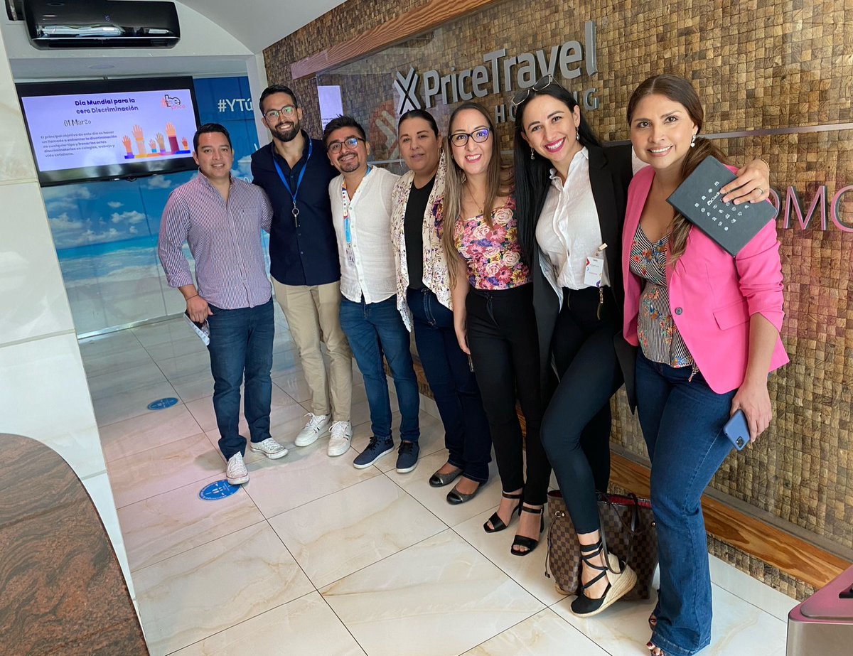 Cloudbeds's tweet photo. Team Cloudbeds takes Cancun! 🇲🇽 

Our team had a memorable meetup at the PriceTravel Holding office.

It's always special to see colleagues connecting in person and working together to build strong relationships with our partners 🤝 

#TeamMeetup #Cancun #PriceTravel #Cloudbeds https://t.co/CZhsKoq0eS