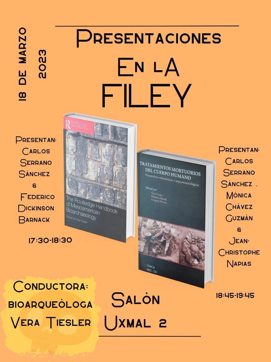 Mañana sábado, nuestro director #JeanChristopheNapias estará hablando de la fabulosa publicación de la Dra.Vera Tiestler en la Feria del Libro de Yucatan.
Gracias <a href="/CEMCADir/">CEMCA</a> <a href="/CEMCA/">CEMCA</a> <a href="/AsvazadourianJP/">Jean-Pierre Asvazadourian</a> <a href="/FranciaenMexico/">Embajada de Francia en México 🇲🇽</a> <a href="/francediplo_ES/">Francia Diplomacia 🇫🇷🇪🇺</a> #arqueologie #arqueologia