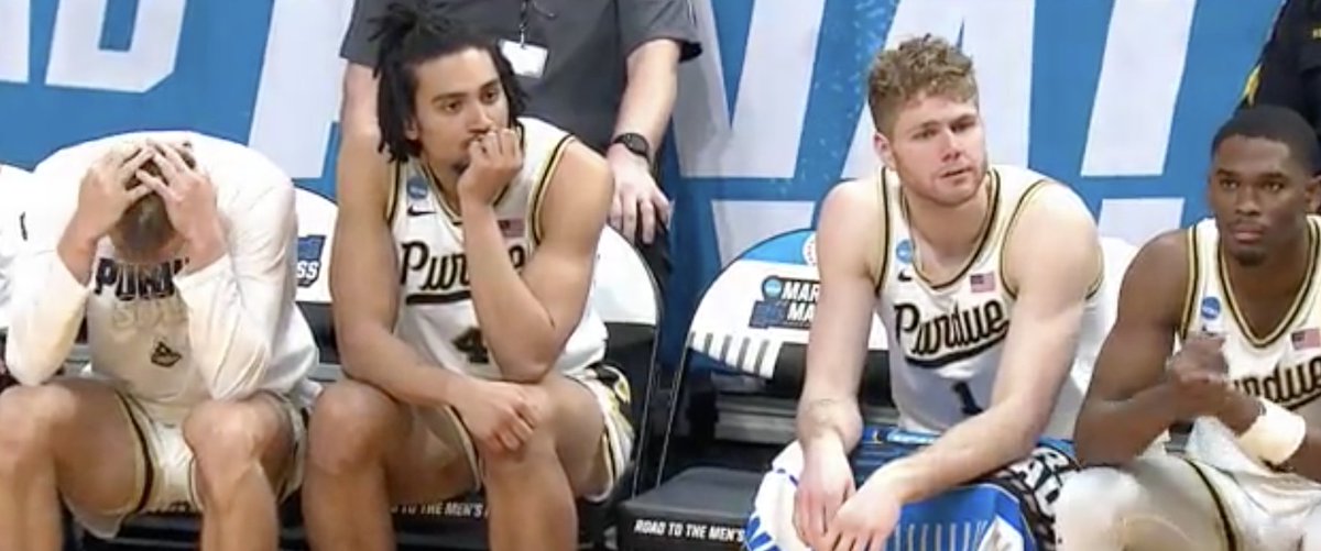 CBSSportsCBB's tweet image. 🚨 Purdue is the first team EVER to be eliminated from consecutive Men's NCAA Tournaments by teams from New Jersey 🚨