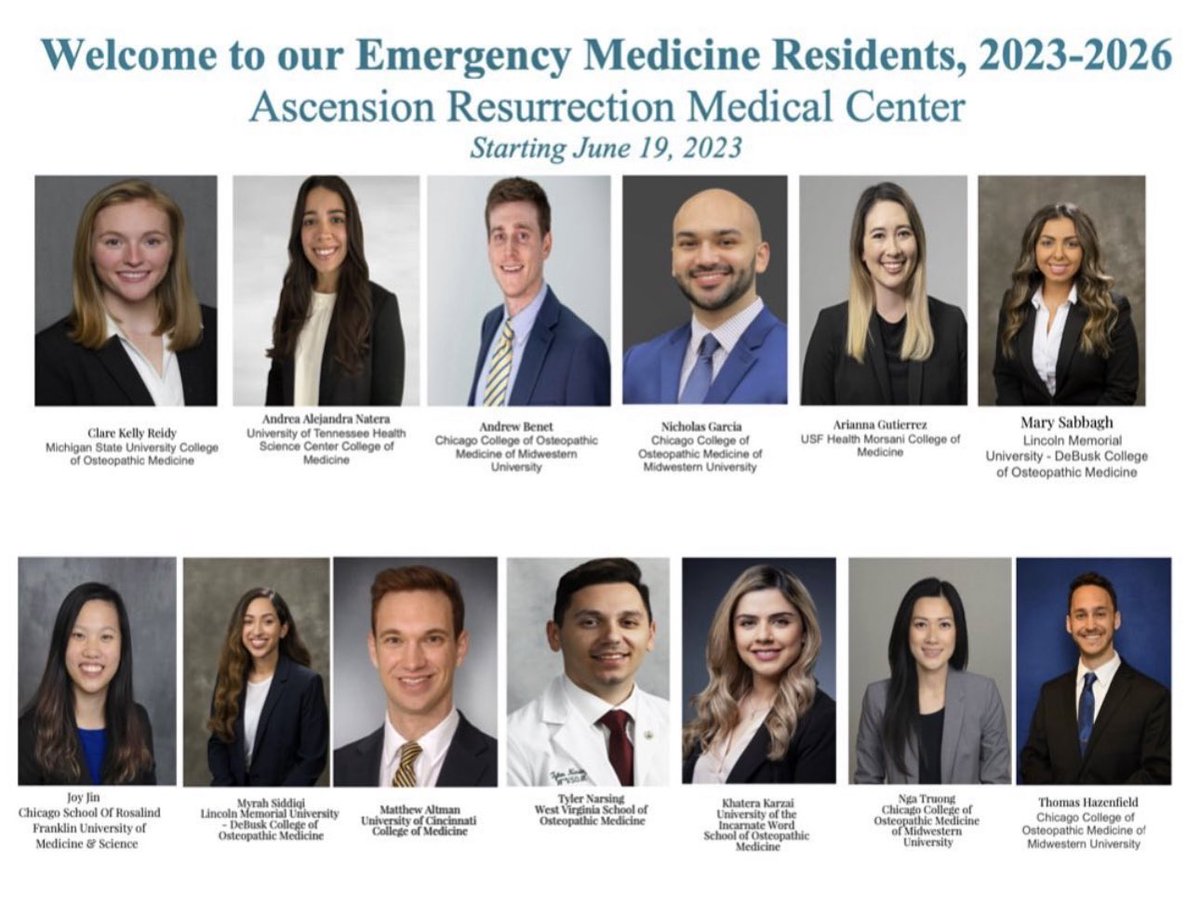Welcome class of 2026! We’re so excited to start working and learning with you! 🎉🎉😊

#emergencymedicine #EMBound #Match2023 #residency #MedTwitter