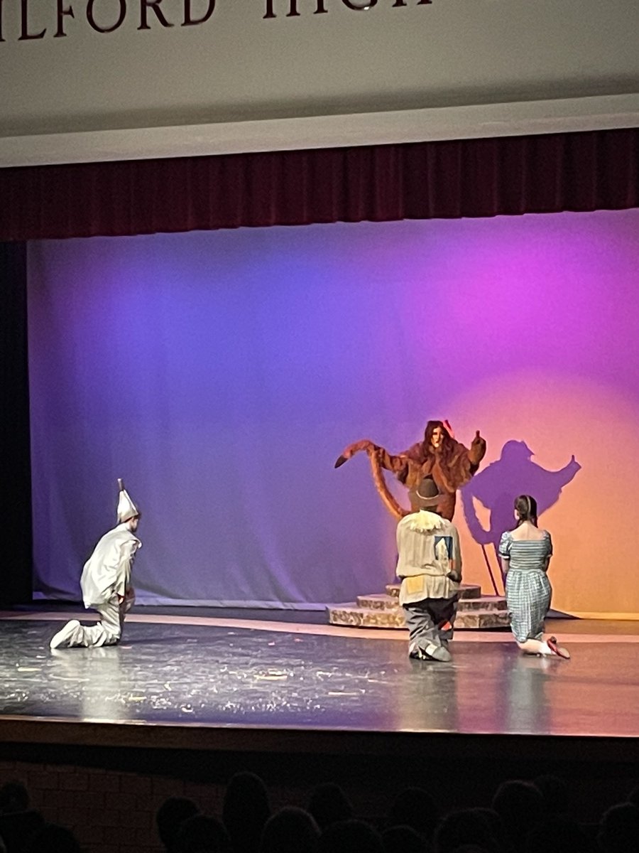 Back from intermission! Outstanding collaboration with high school and junior high school students! <a href="/Milford_Schools/">Milford Schools</a> #wizardofoz