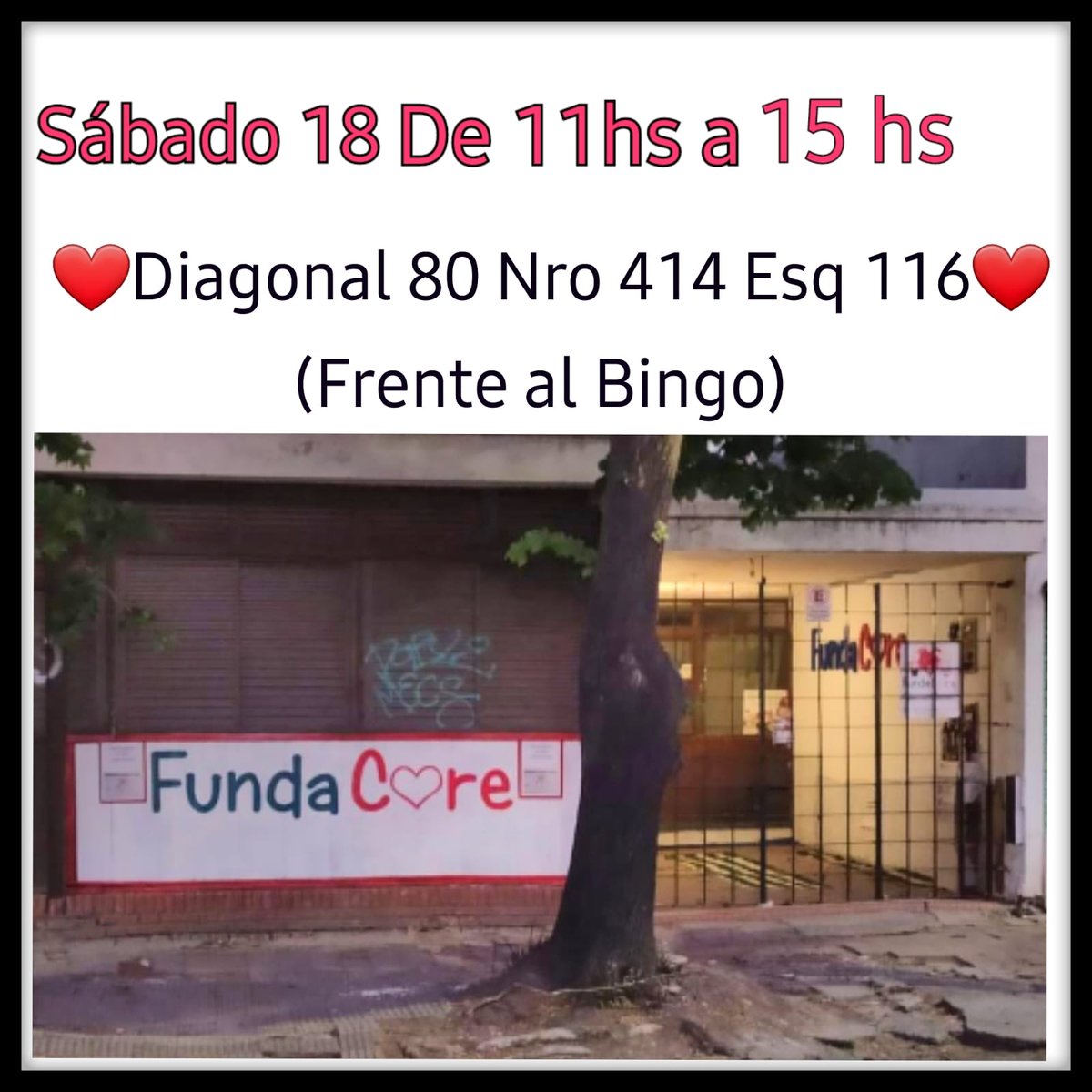 Sábado 18. 
Abierto de 11hs a 15hs. Los esperamos para recibir sus donaciones❤️. Tapitas, latas de gaseosas y cerveza, llaves y candados. Además podes aprovechar las promociones de nuestras macetas!🤩. Nos ayudas a compartir la publicación?? Asi más gente nos conoce! Gracias!  ❤️