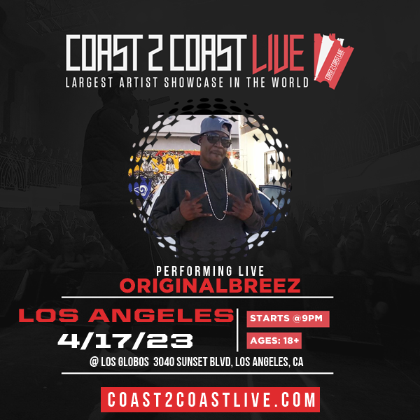 OriginalBreez's tweet photo. Vote for me to perform for  $50,000 in Prizes!  at #Los Angeles Edition 4/17/23! https://t.co/QNsNVhSnUr #Coast2Coast https://t.co/vTch0HTwCd