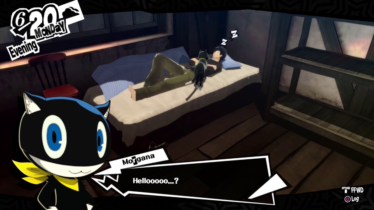 Tesso_dan's tweet photo. This game looks so fucking cool yet so uncanny at the same time. It's as if someone who works at ATLUS time traveled, moved a chair, and changed the entire timeline https://t.co/kJn8aVX9eF