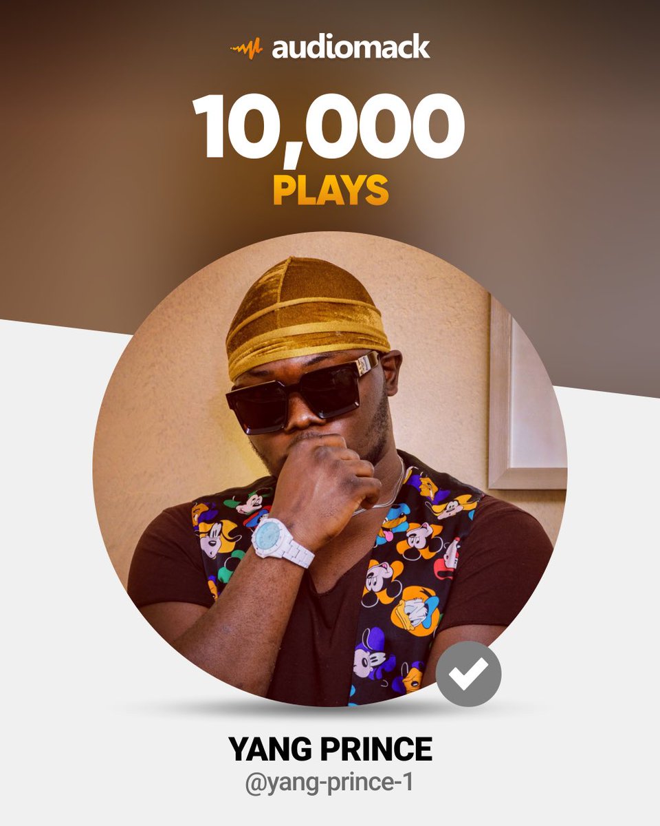Thank you for the 10,000 streams on @audiomack 🙏🏾