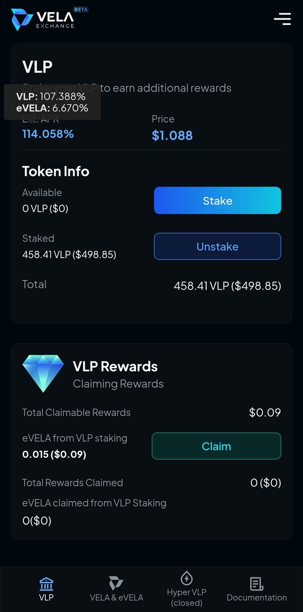 tungsang's tweet photo. @TheDeFinvestor Hello, yesterday I staked VLP worth $498.85, and after one day I only see a reward of 6.67%, which is about $0.09. Where did the remaining 107.388% of the reward go? What went wrong? https://t.co/onGzHwwYFA