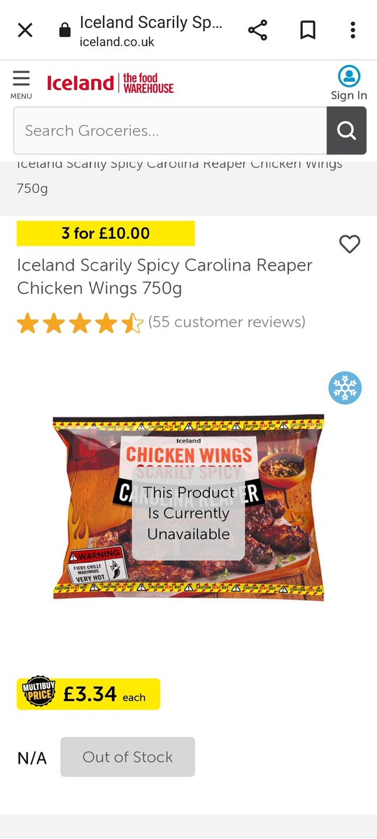 lynne1609's tweet photo. @IcelandFoods Please restock these. Absolutely gutted they aren't available anymore. The hot &amp; spicy are no where near as tasty as the Carolina Reaper ones https://t.co/BoOE2Ghhip