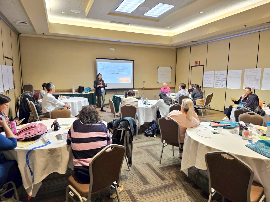 CAJLTer's tweet photo. "Beautiful Struggles: Design a cognitively and emotionally engaging lesson with feedback" workshop. Led by Yo Azama sensei, Mio Nishimura sensei, Diana Gomez sensei, & Cameron Chien sensei! What a great workshop! โจ #cajlt #clta23 https://t.co/AvADYopa7k