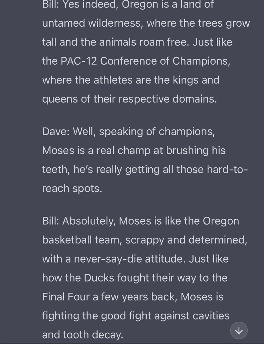 BuskingTeacher's tweet photo. I asked ChatGPT to have Bill Walton and Dave Pasch commentate my kids going to bed. What have we created? https://t.co/wW66pI9Fcb
