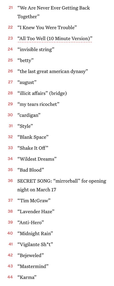 SwiftNYC's tweet photo. 🚨 Taylor Swift played a total of 44 SONGS during a 3 HOUR stage time - that’s a lot for any artist nonstop! Here’s the full #TSTheErasTour setlist for Glendale Night 1 [March 17th]! 

https://t.co/VEc3CvprZ4 https://t.co/o3bqGg0ken