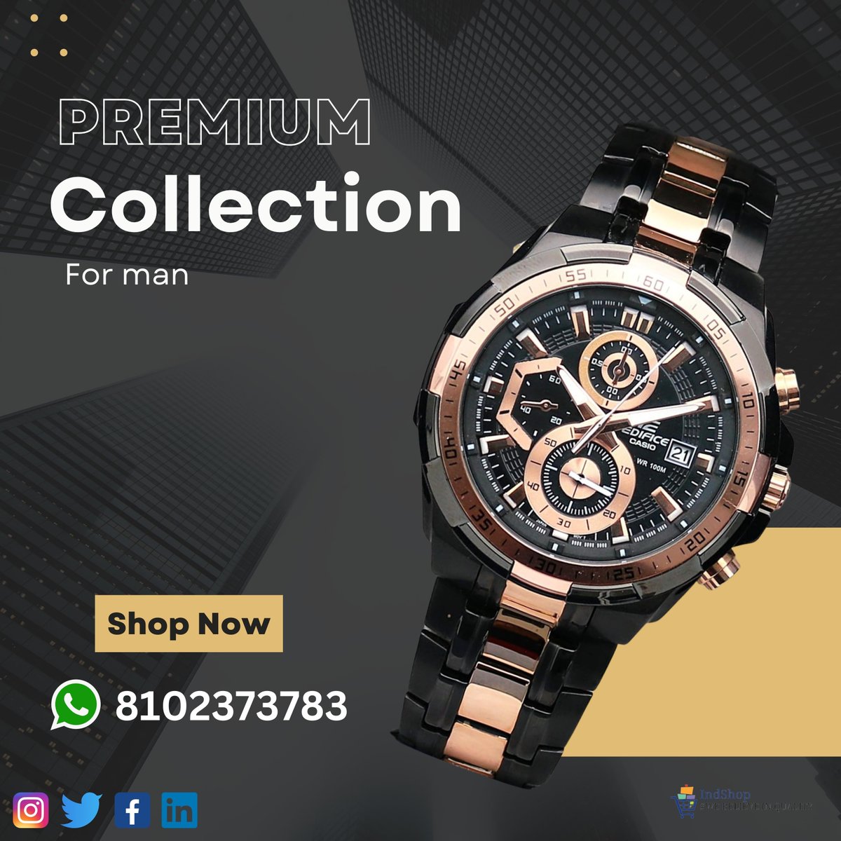 PREMIUM WATCH FOR MAN | PREMIUM QUILITY | RS- 2999.0 | BUY NOW | IndShop.believe #premiumwatch

#LuxuryTimepieces #HighEndWatches #PremiumWatches #MenWithStyle #TimelessElegance #SwissMade #GentlemansWatch #SophisticatedStyle #ExclusiveWatches #FineWatches #Craftsmanship