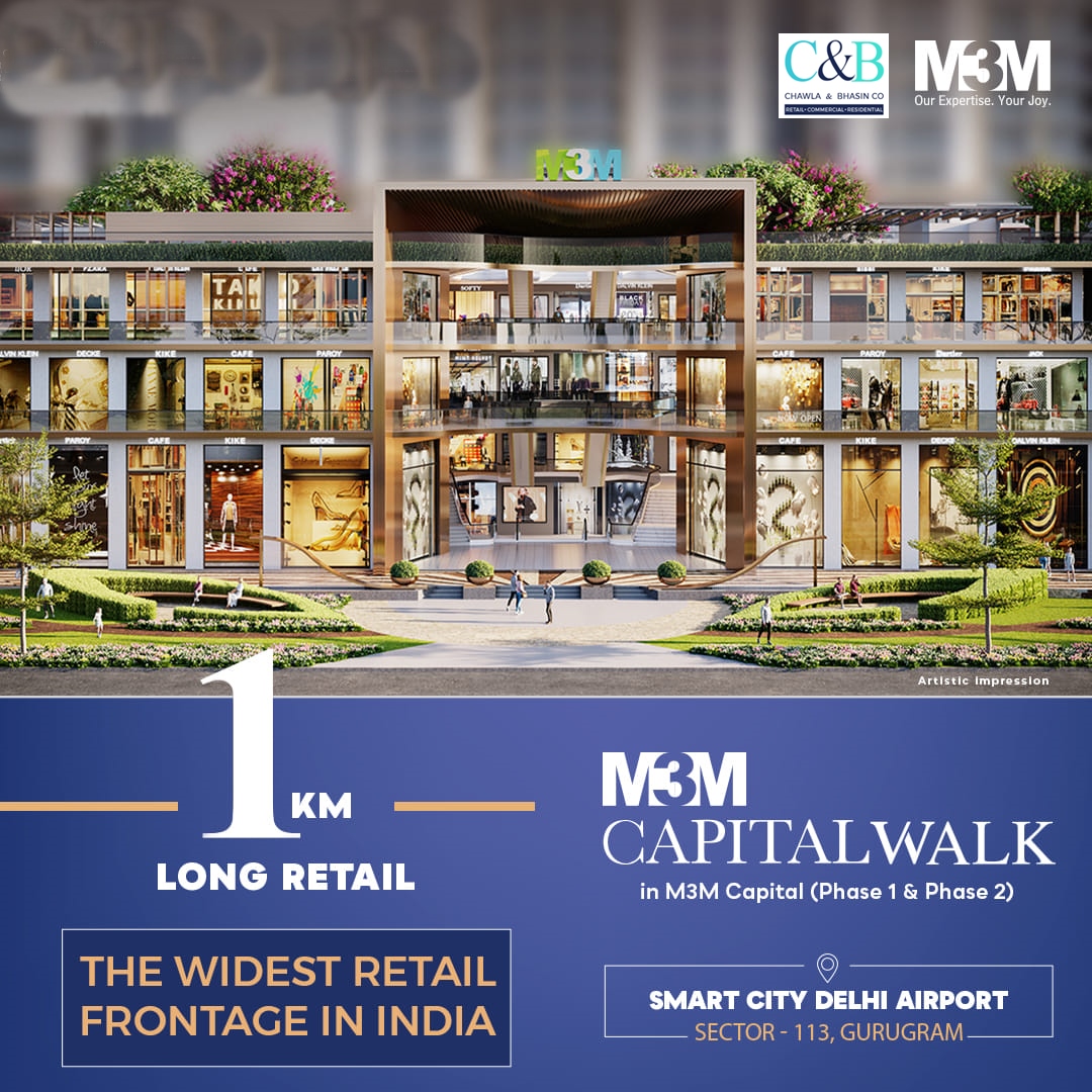 chawlaandbhasin's tweet image. A RETAIL MASTERPIECE AT A LANDMARK LOCATION!

Witness the first-ever High-Street experience on the Dwarka Expressway: M3M Capitalwalk. 

𝖢𝖺𝗅𝗅 𝟢𝟪𝟪𝟪𝟢𝟦𝟢𝟢𝟪𝟢𝟢 𝖳𝗈 𝖪𝗇𝗈𝗐 𝖬𝗈𝗋𝖾

#candb #m3mindia #commercialproperty #investment #gurgaonproperty