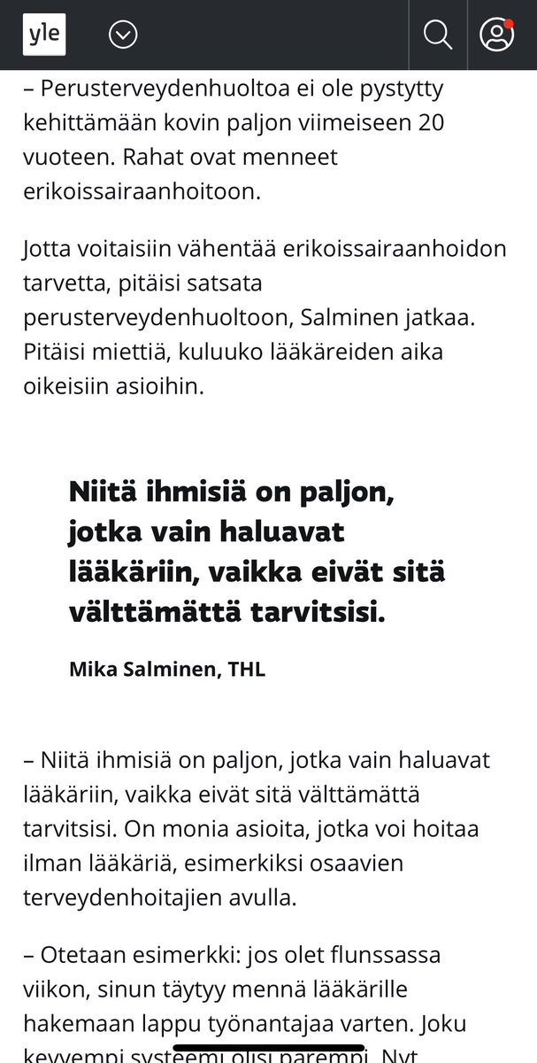 Joku tarve ihmisellä on ottaessaan yhteyttä terveydenhuoltoon. #työkykylääkärinhavaintoja toivoo selvitystä ja ratkaisua juurisyihin: sosiaaliturva perattava ja ihmiset kohdattava. #työterveyshuolto on osa perusterveydenhuoltoa. <a href="/mika_salminen/">Mika Salminen 🇪🇺</a> <a href="/KimmoTarvainen/">Kimmo Tarvainen</a>