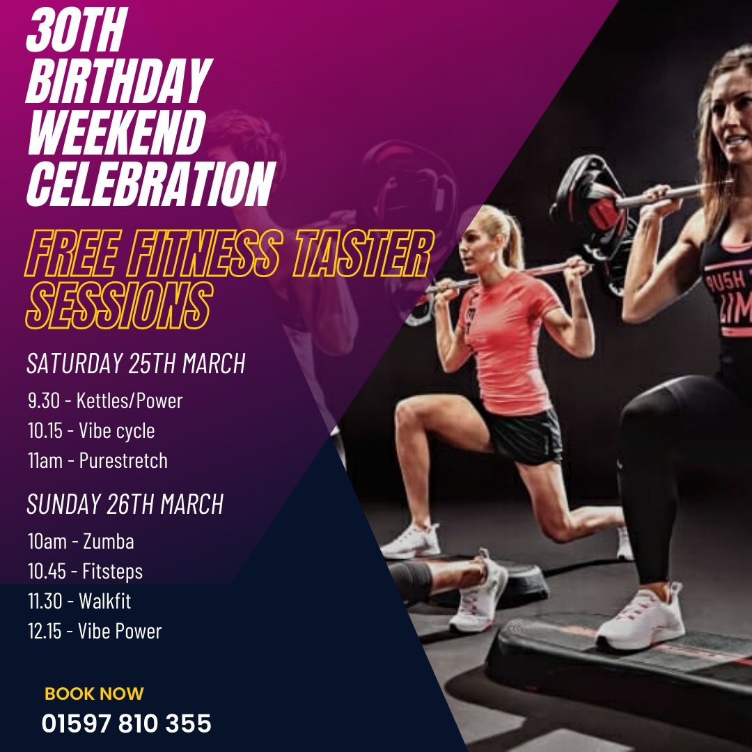 FreedomRhayader's tweet photo. Only 1 week to go!! 30th birthday celebrations.. come and join us for our open day!
🏊🏽‍♀️swim school taster session
🏋🏽‍♀️fitness class taster session
🏰bouncy castle and face painting
🟣membership offers 
🟢party offers https://t.co/wA0lQTw74m