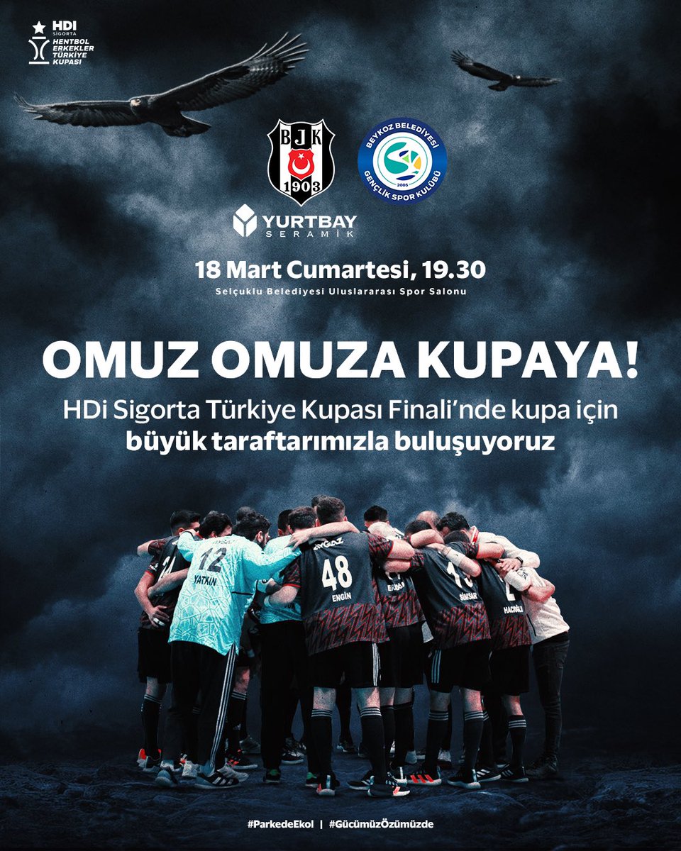 HDI Sigorta Hentbol Türkiye Kupası'nın şampiyonluk maçında taraftarlarımızı Selçuklu Belediyesi Uluslararası Spor Salonu'na desteğe davet ediyoruz. 💪🏻

#GücümüzÖzümüzde | #ParkedeEkol