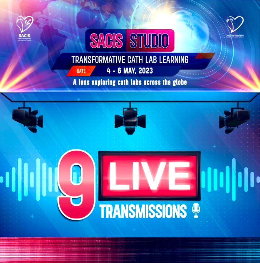 SACIS_KSA's tweet photo. Regional &amp; int’l faculty bringing live cases to #SACUS_Studio

#TAVR +#Basilica
     #TMVR
         #LeftMain
             #Bifurcation
                 #CTO101
             #VirtualStenting
         #Calcified
    #AdultCongenital
#Endovascular

@AlkashkariWail @mirvatalasnag https://t.co/2nYvTz0fAV