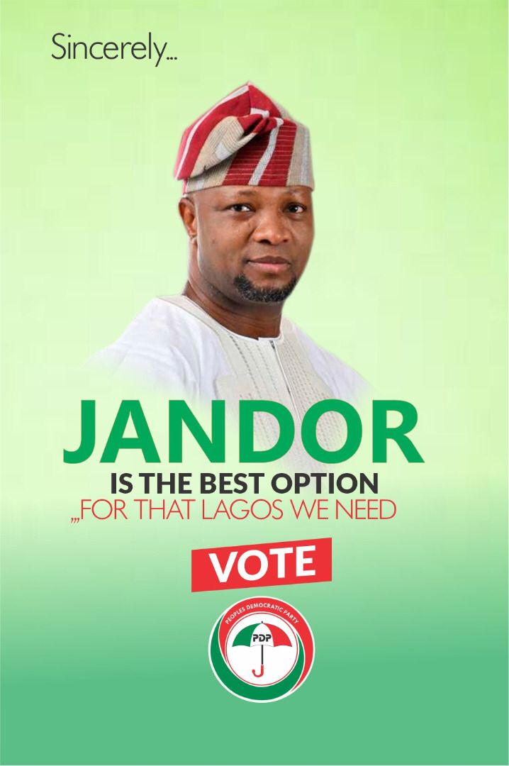 RIDO_OF_IKORODU's tweet photo. Oh Lagosians
We have the total power in hands to change our own destiny today and free ourself from the God Fatherism government we meet ourselves today.
Come out in millions and Vote Dr. Abdul Azeez Adediran JANDOR for the governor of Lagos State
#Jafuneko
#jandorforgovernor https://t.co/hPP6PVB7l5