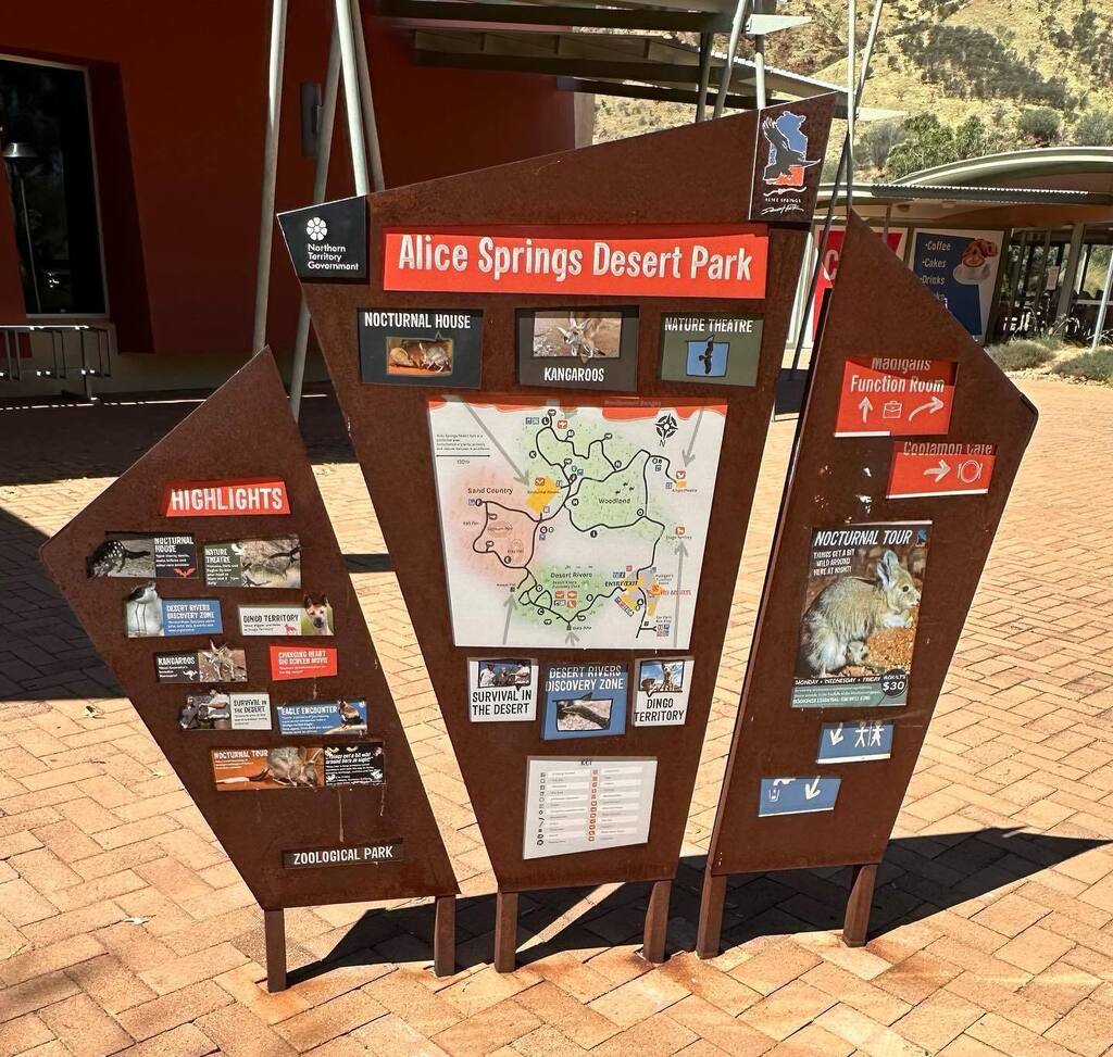 We spent our second 100°F+ day in Alice Springs at the Desert Park, the Standley Chasm, and at Simpsons Pass. Check out the Roe River! In Australia they are called upside-down rivers—the sand is on the top and the water is underneath! G’Day Mate! instagr.am/p/Cp6292Fvont/