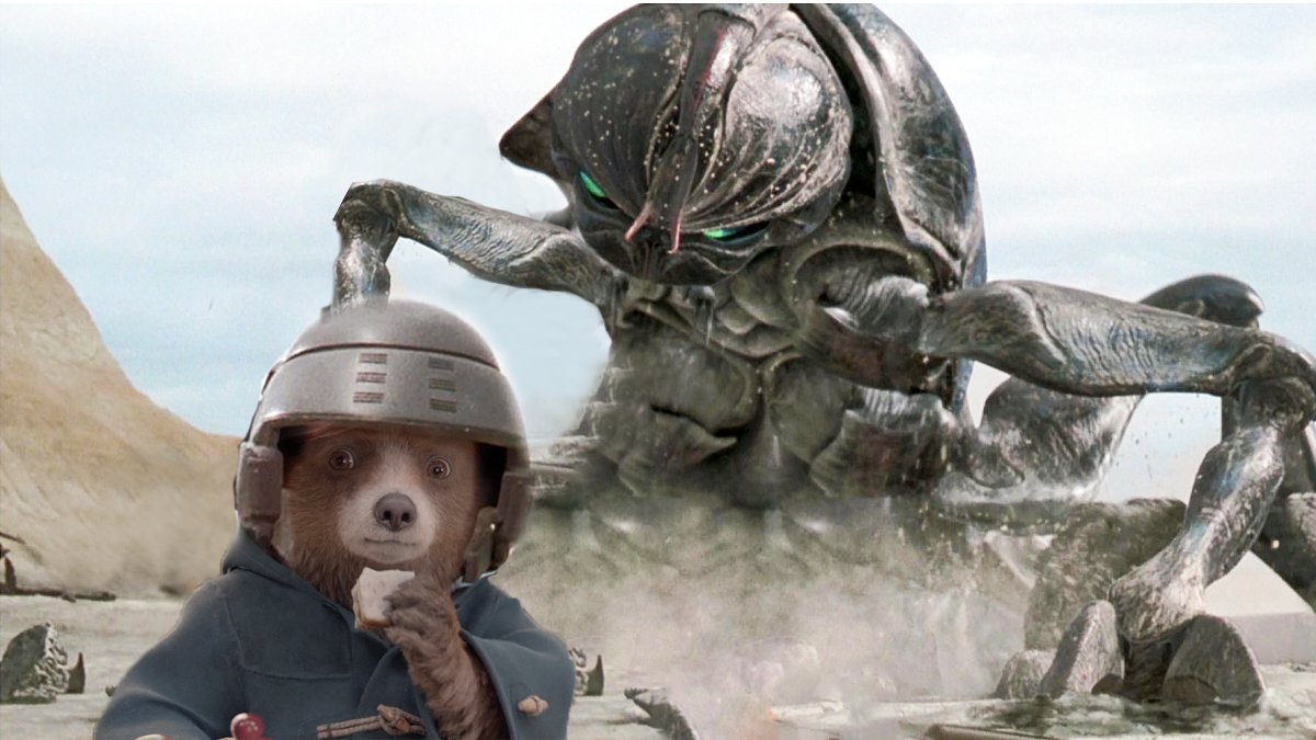 jaythechou's tweet photo. I Photoshop paddington into a movie, game, TV show, or album until I forget: Day 739 https://t.co/fP3iOi0j72