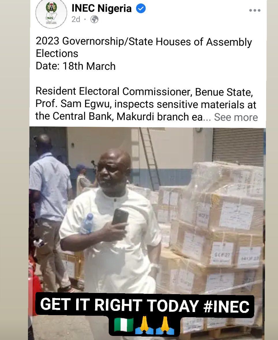TAuthor001's tweet photo. Go out and VOTE Right NIGERIANS #GovernorshipElection #HOAElection 🇳🇬
GET IT RIGHT TODAY , The world is watching @inecnigeria INEC Nigeria🙏
#GetItRightToday🇳🇬
#GreaterAfricaFirst 💪
#LagosDecides2023
#DeltaDecides2023
#RiversDecides
#JosDecides
#AbiaDecides
#EnuguDecides https://t.co/MVT6Br4SXc