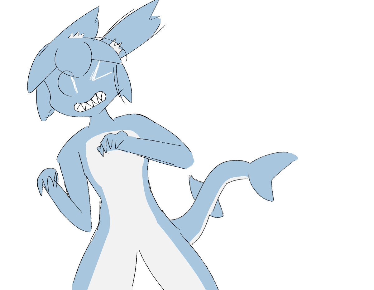 ToliToons's tweet photo. We drew a little doodle of something wildly different.

"Shark Toli! Rawwrrr~!"

Nothing will probably come of it, but it was still really fun to doodle anyways.

"Rawr rawr! Wait, do sharks go rawr? Oh well, rawr! I'm gonna bite ya with my big pointy teeth~! Gently~ No hurties!" https://t.co/br9T4ppGrs