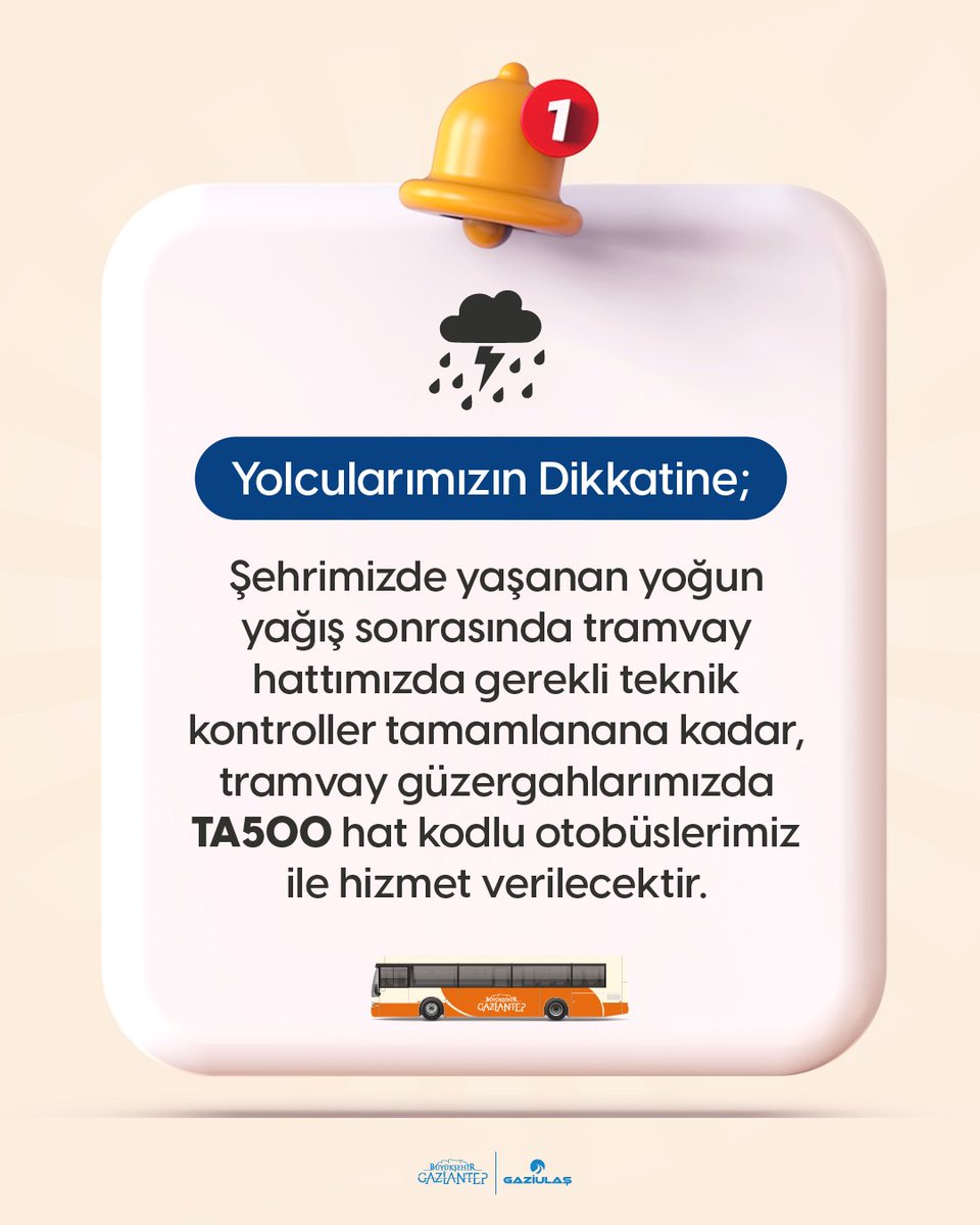 📢 DUYURU | Tramvay Seferleri Hakkında