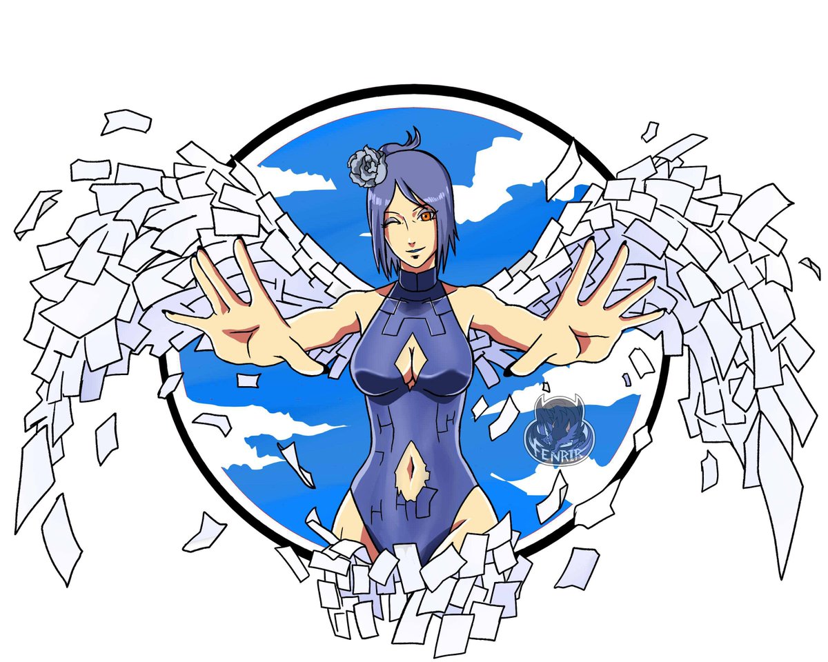 here is a fan art of konan, a very interesting and mysterious character of #NarutoShippuden What do you think of her?
#Konan  #ArtistOnTwitter