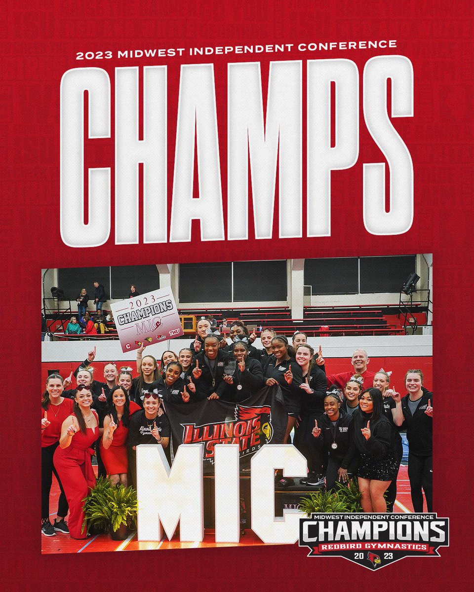 CHAMPS has a nice 💍 to it 🤩

The Redbirds win the MIC 🏆 with a program record score of 196.375‼️
