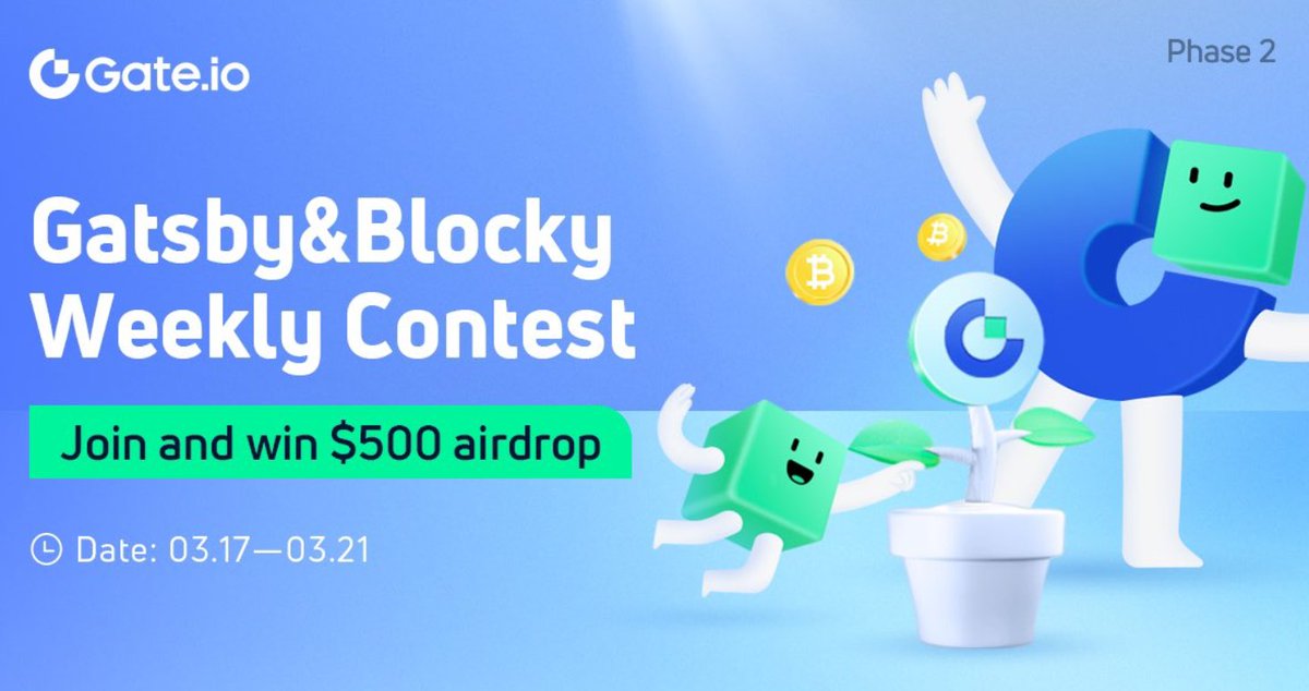 xuna_noqy's tweet photo. Gatsby&amp;Blocky Weekly Contest (Phase 2)

🏆100% probability to win random airdrop.
🎁$500 for 10 best scorers.

Join now: https://t.co/y1WdgxMbIz https://t.co/aCAiJILjgA